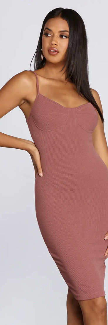 Keepin' Knit Casual Midi Dress