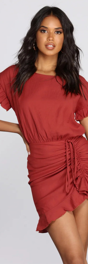 Ravishing Ruched Mini Dress