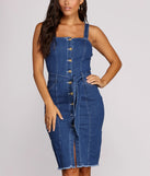Denim Darling Button Midi Dress