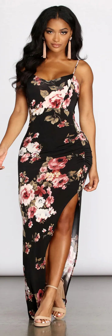 Plant One On Floral Maxi Dress