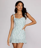 New Leaf Linen Mini Dress