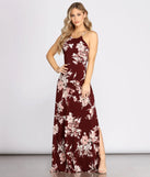Fine In Florals High Neck Maxi Dress