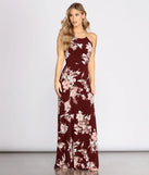 Fine In Florals High Neck Maxi Dress