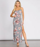 Fresh Blooms Side Slit Maxi Dress