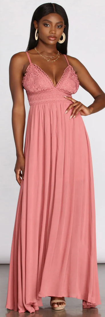 Breezy Babe Crochet Maxi Dress