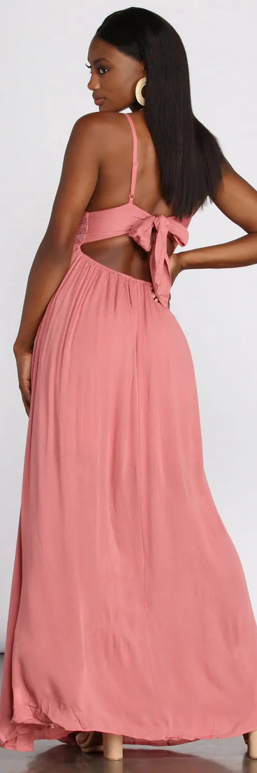 Breezy Babe Crochet Maxi Dress