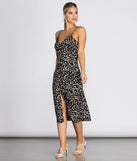 Spot On A-Line Midi Dress