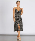 Spot On A-Line Midi Dress