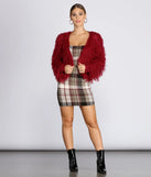 Plaid Knit Mini Dress