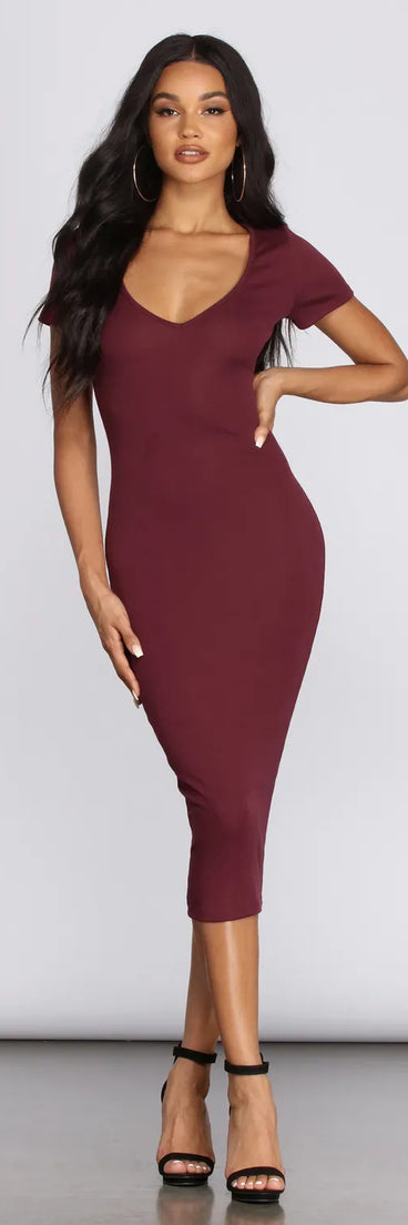 Casual Vibes Knit Midi Dress