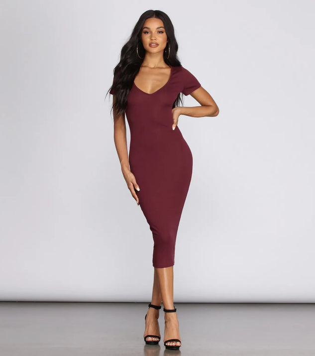Casual Vibes Knit Midi Dress