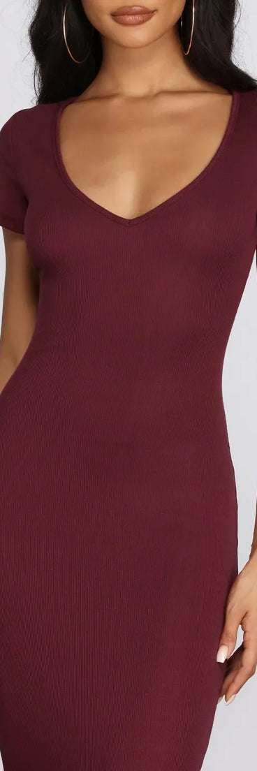 Casual Vibes Knit Midi Dress