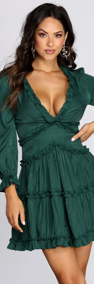 All Over Ruffled Skater Dress