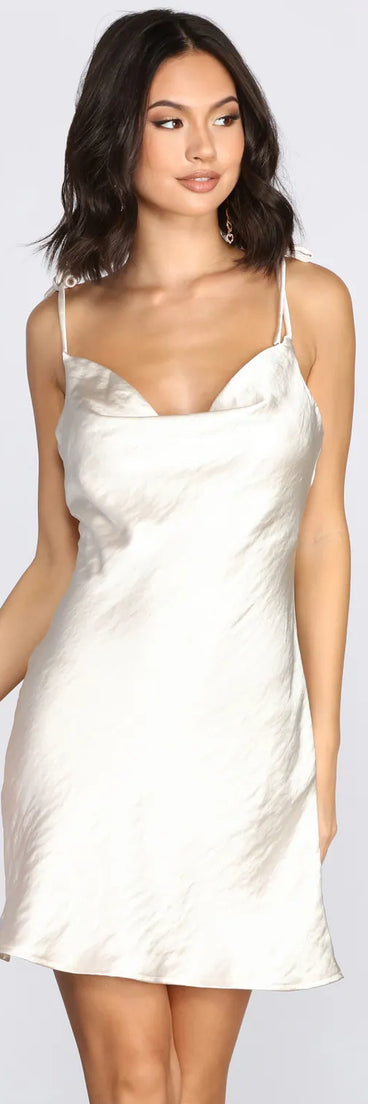 City Slicker Satin Mini Dress