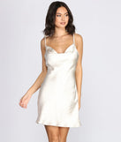 City Slicker Satin Mini Dress