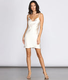 City Slicker Satin Mini Dress
