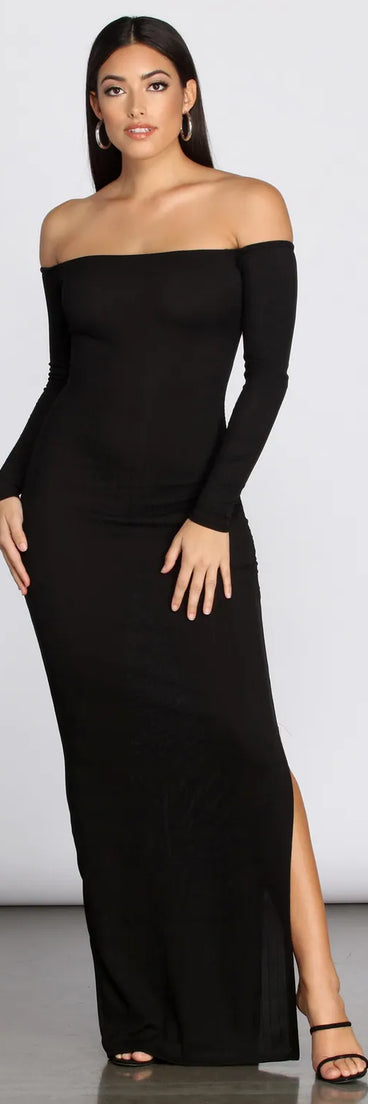 Knits An Essential Off Shoulder Maxi Dress