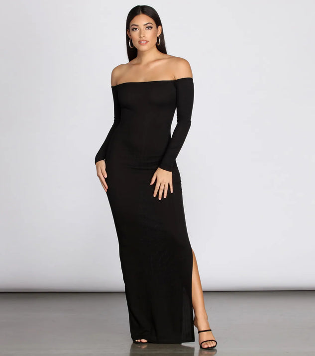 Knits An Essential Off Shoulder Maxi Dress