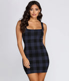 Poised In Plaid Sleeveless Mini Dress