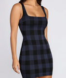 Poised In Plaid Sleeveless Mini Dress