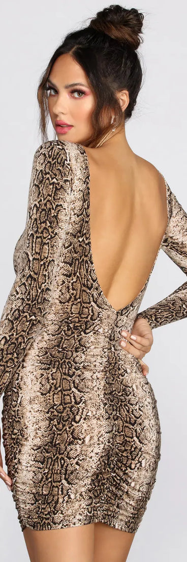 Vivid Viper Mini Dress