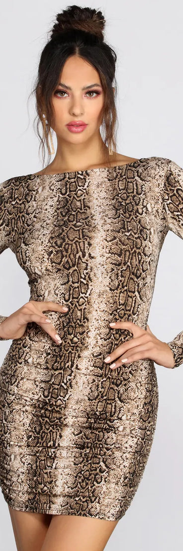 Vivid Viper Mini Dress