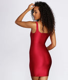 Sleek Satin Mini Dress