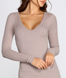 Long Sleeve Knit Midi Dress