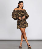 Cool Cat Leopard Off Shoulder Mini Dress