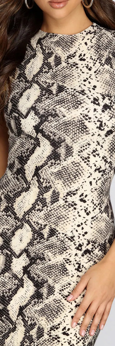 Snake It To The Top Mini Dress