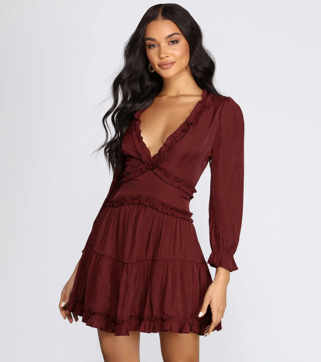 All Over Ruffled Skater Dress