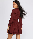 All Over Ruffled Skater Dress