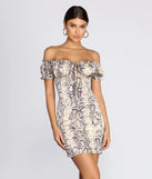 Keeping It Fierce Snake Mini Dress
