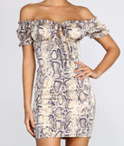 Keeping It Fierce Snake Mini Dress