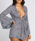 Tropics Vibe Plunging Mini Dress