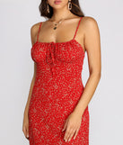 Sprung On Florals Chiffon Midi Dress