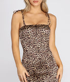 Cat Touch This Satin Leopard Mini Dress
