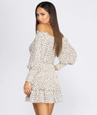 Ruffle Up Chiffon Off Shoulder Mini Dress