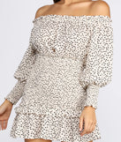 Ruffle Up Chiffon Off Shoulder Mini Dress