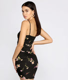 Can't Forget Me Floral Side Ruched Mini Dress