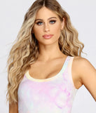 Get Groovin' Tie Dye Scoop Neck Mini Dress