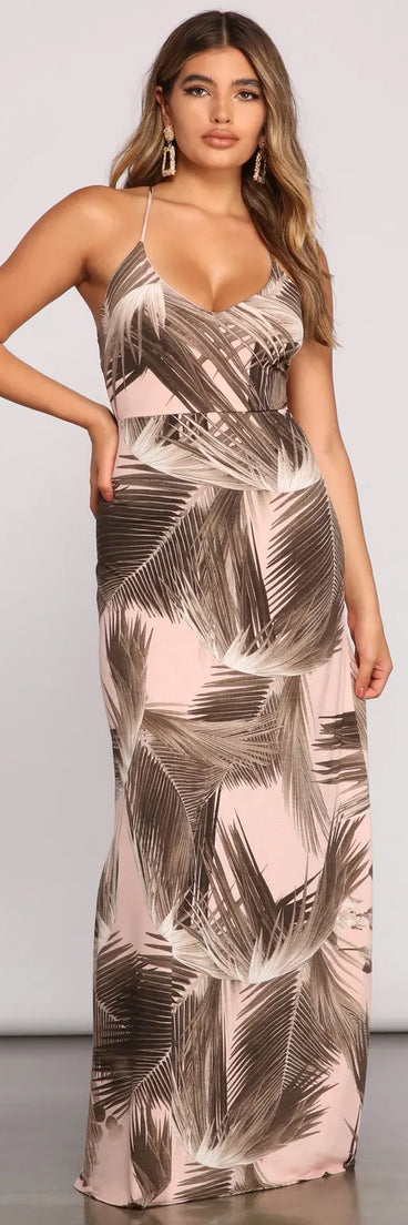 Stunning Beauty Tropical Maxi Dress