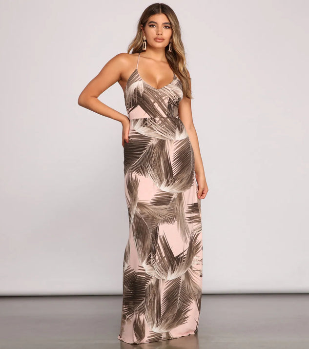 Stunning Beauty Tropical Maxi Dress