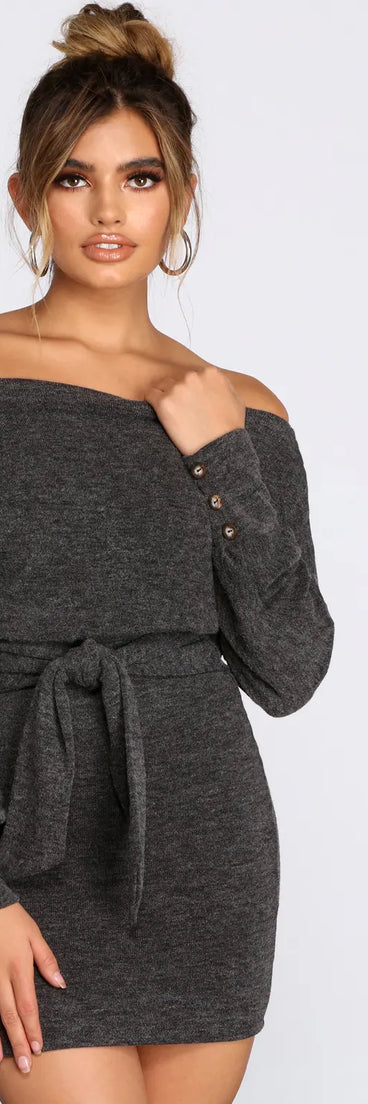 Keepin' Knit Cozy Sweater Dress