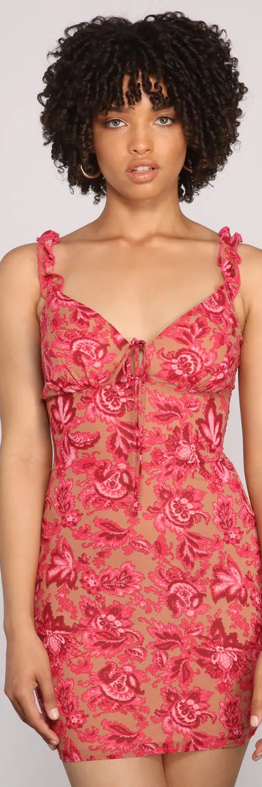 Pretty And Chic Paisley Printed Mini Dress