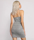 Pretty In Plaid Knit Mini Dress