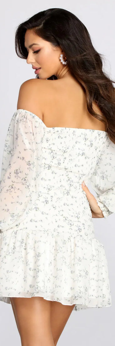 Crushin' It Ditsy Smocked Mini Dress