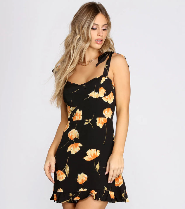 Bring On The Floral Mini Dress