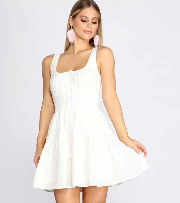 Boho Breeze Tiered Mini Dress