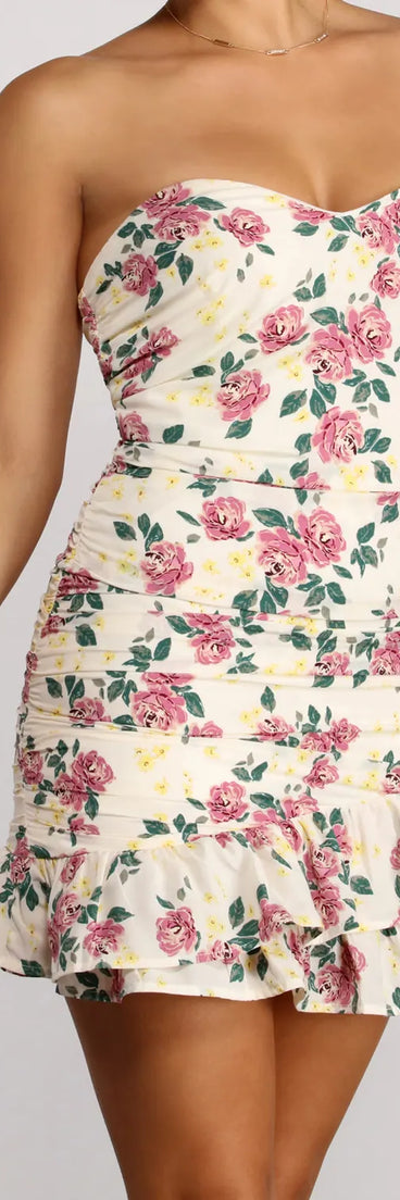 Floral Feels Ruffle Mini Dress
